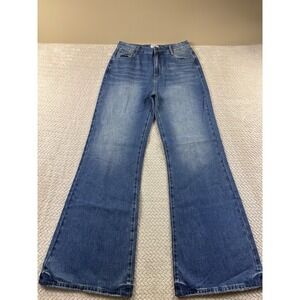 Twelve by On the Twelfth High Rise Long Flare Jeans Medium Wash 28 (30x34) Tall